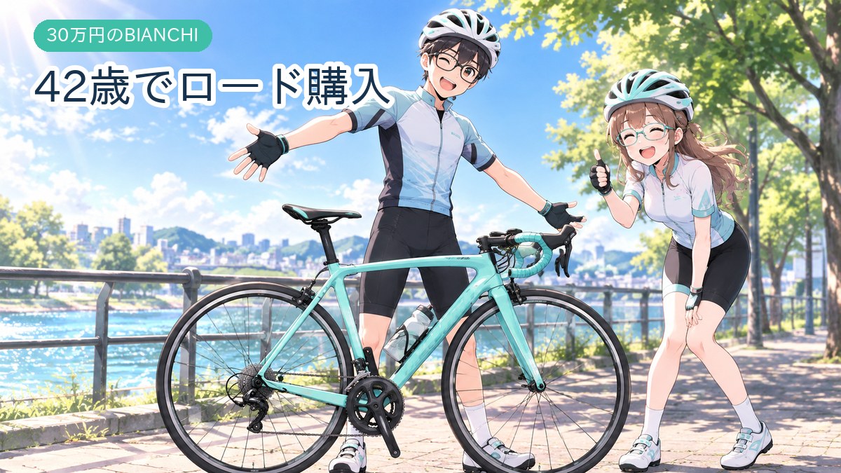 42歳でロードバイクデビューしBIANCHIを買った話のアイキャッチ